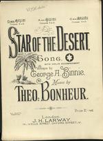 Star of the Desert. Song with Violin Accompaniment. Words by George A. Binnie. Music by Theo. Bonheur.